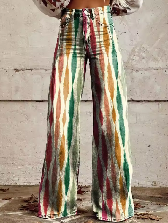 ISABELLA | Boho Vintage Trousers with Retro and Refined Charm