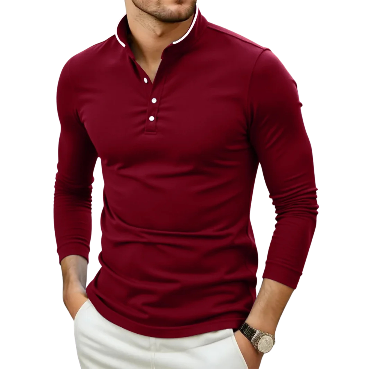 DAMIEN | LUXE HIGH NECK JUMPER WITH LONG SLEEVES FOR MEN
