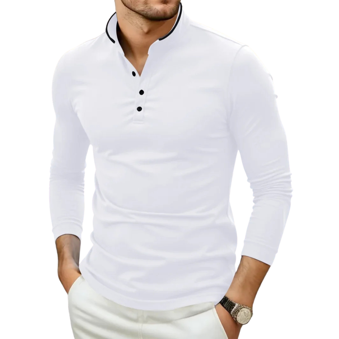 DAMIEN | LUXE HIGH NECK JUMPER WITH LONG SLEEVES FOR MEN