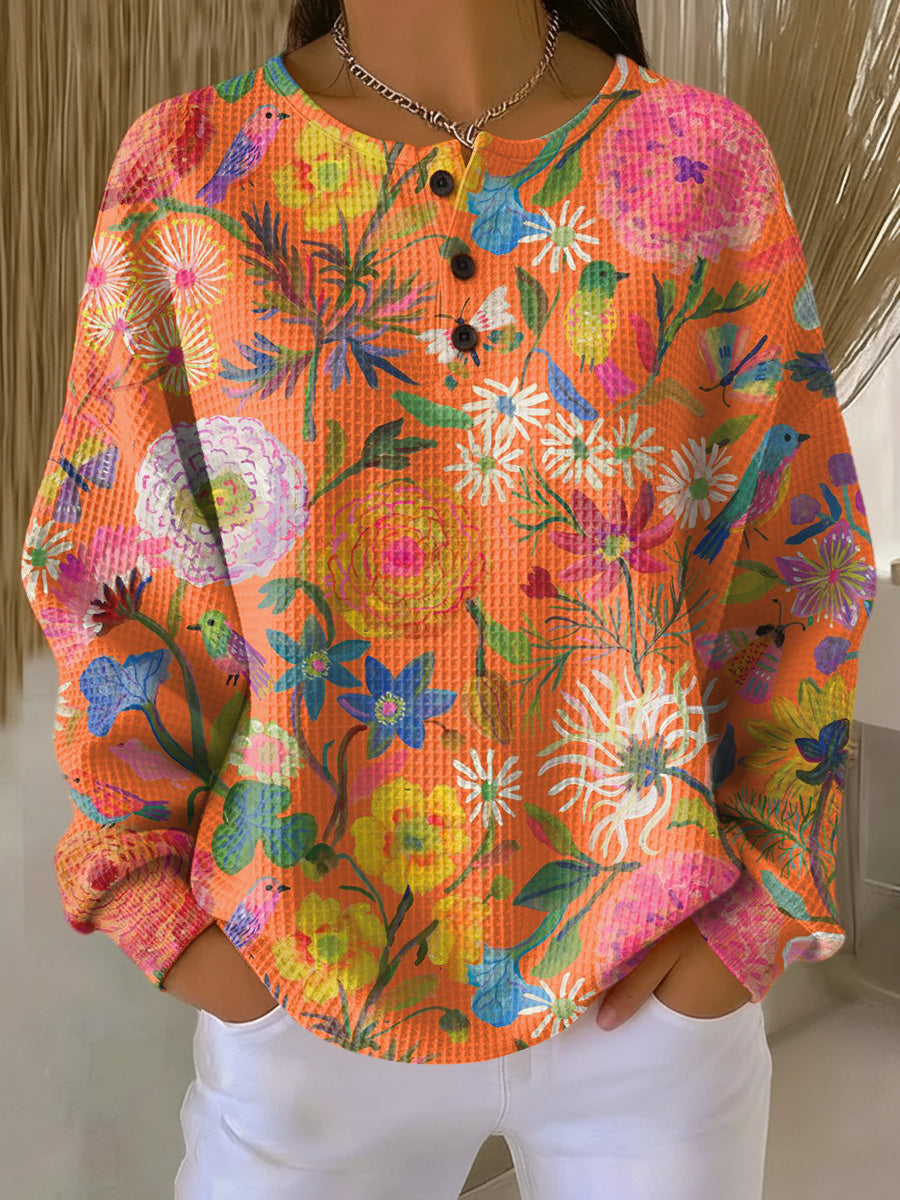 Freja | Jumper with Colourful Floral Print
