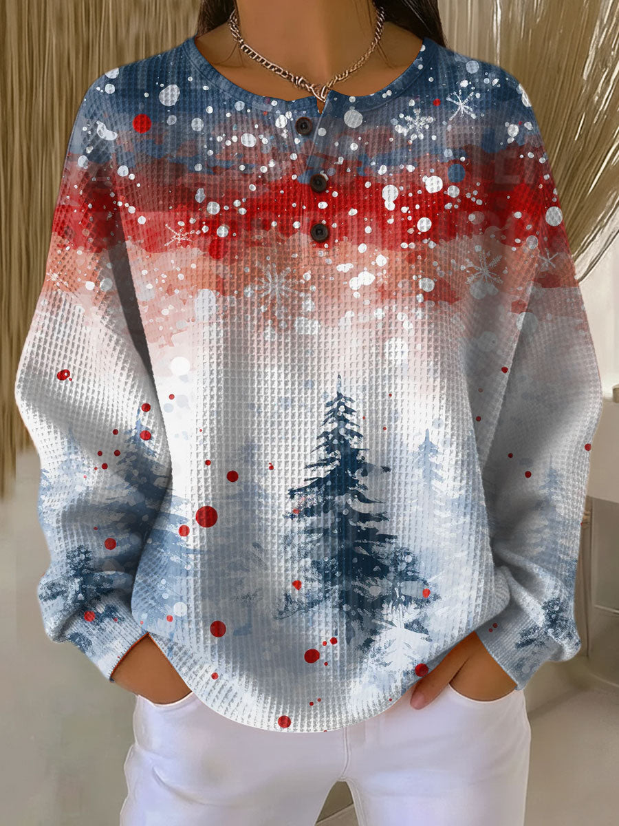 Alva | Christmas Jumper with Soft Pine Tree Pattern