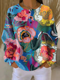 Ida | Jumper with Large Colourful Flowers