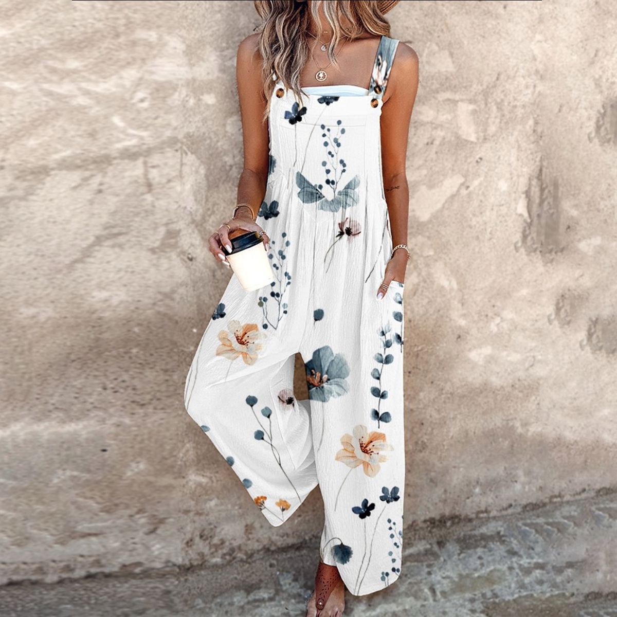 Comfortabele Bedrukte Dungaree