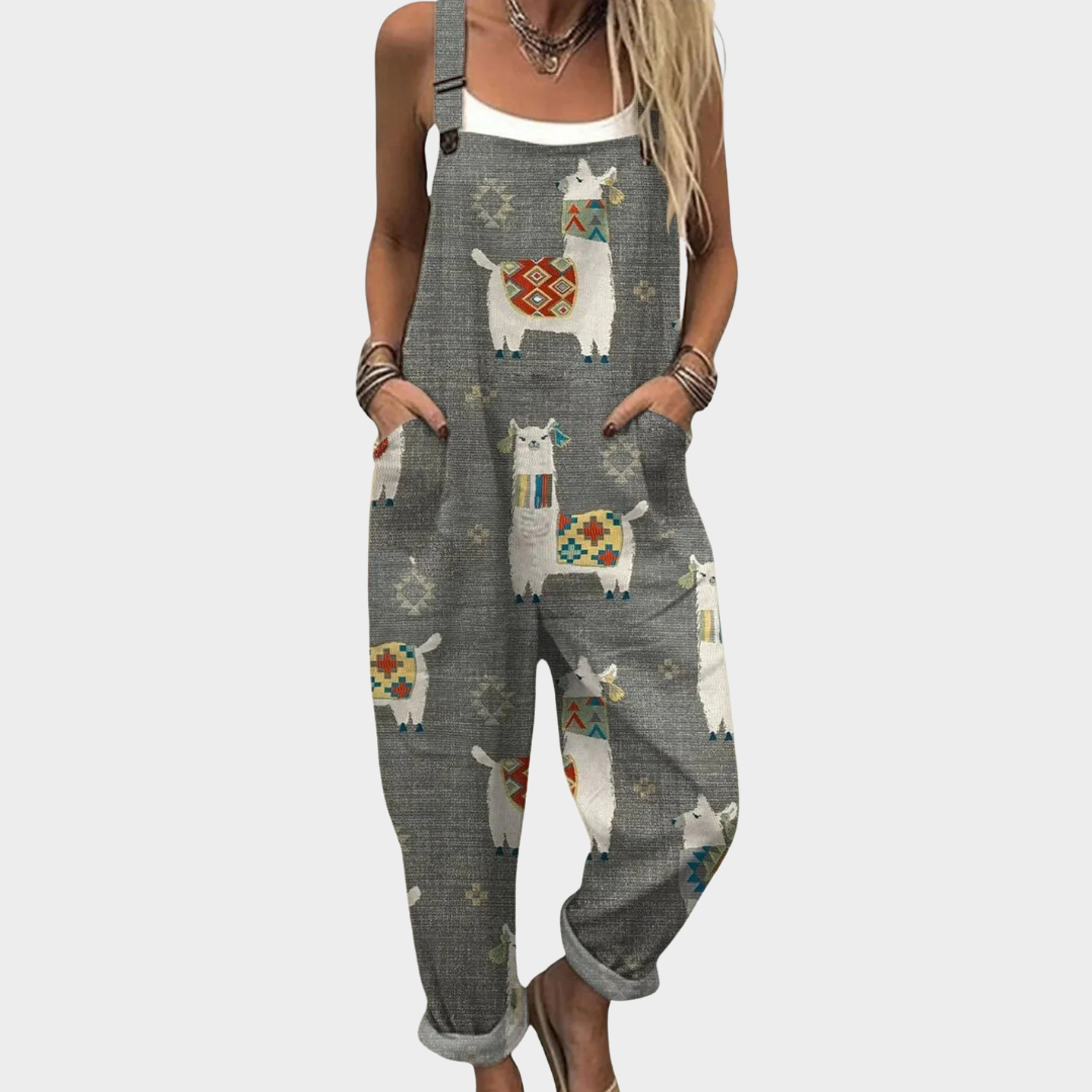 Comfortabele Gedrukte Dungaree