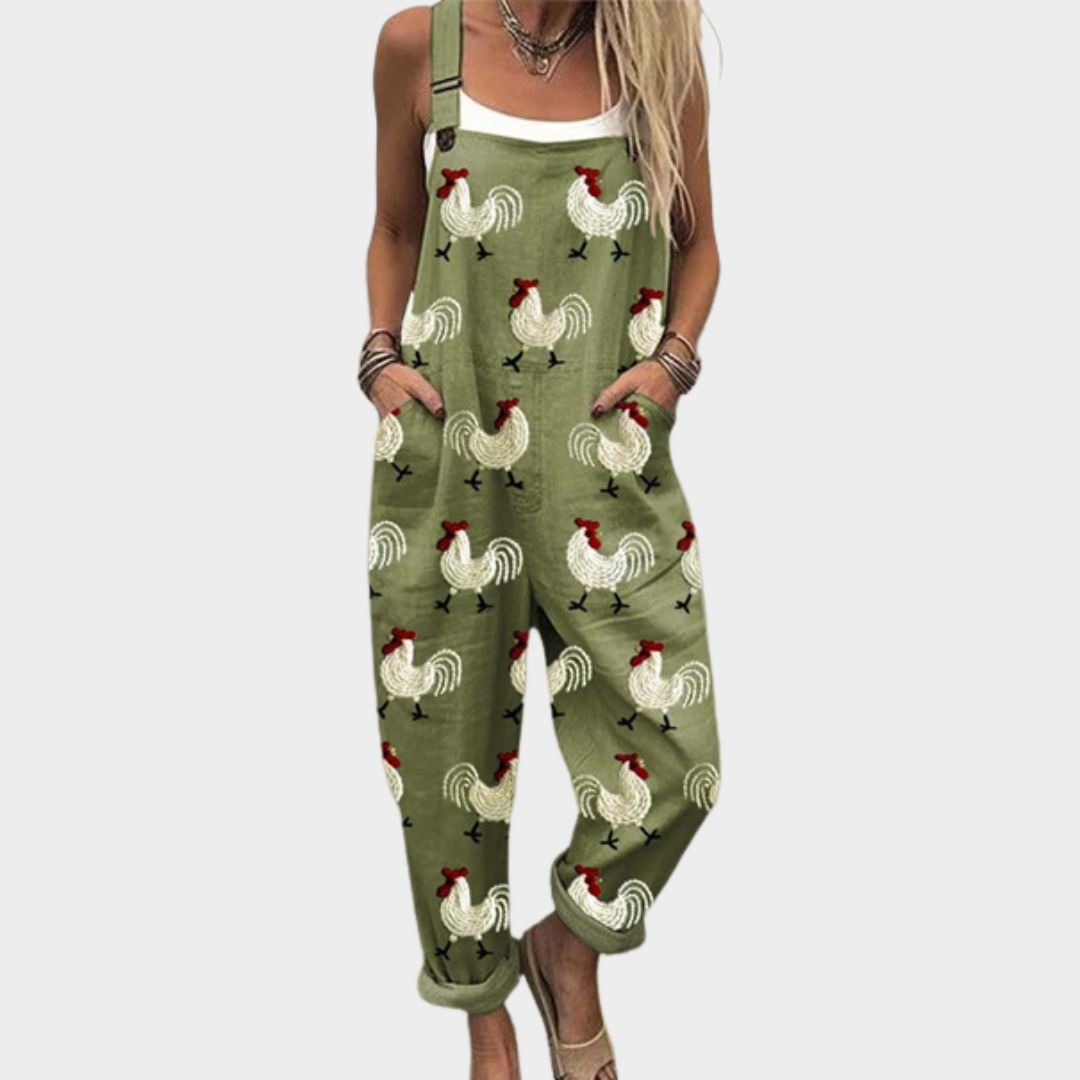 Comfortabele Gedrukte Dungaree