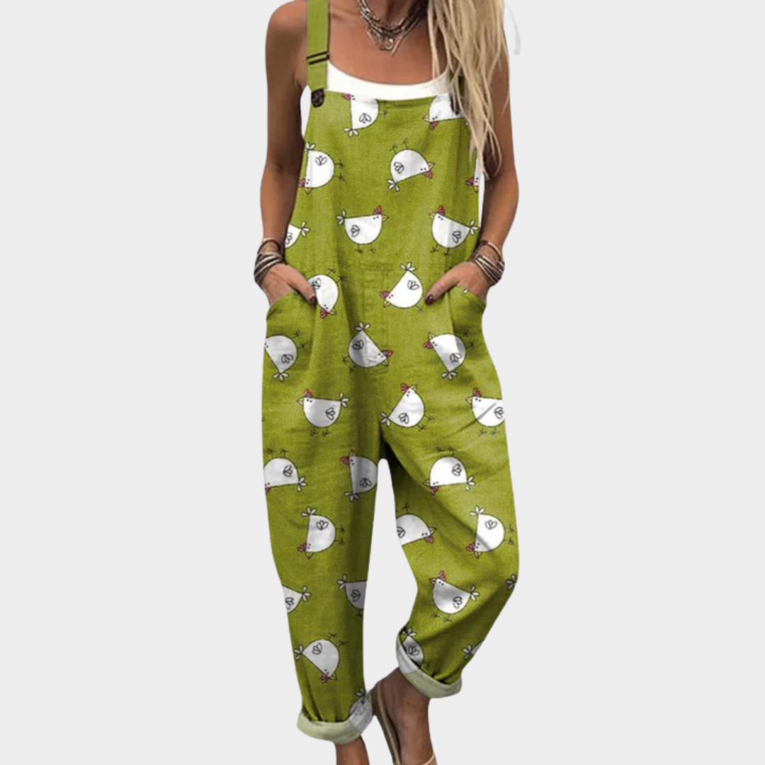 Comfortabele Gedrukte Dungaree