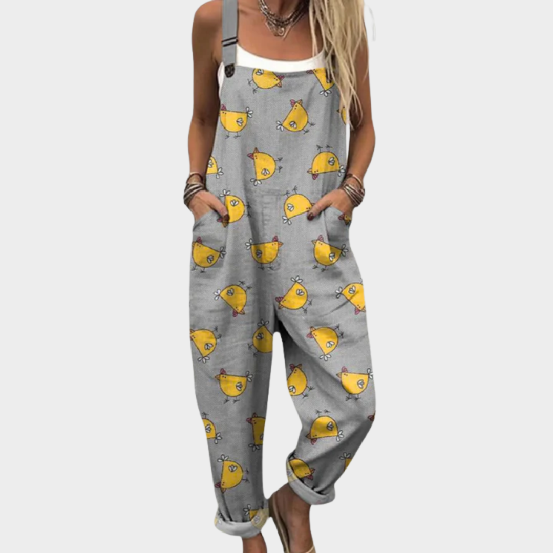 Comfortabele Gedrukte Dungaree