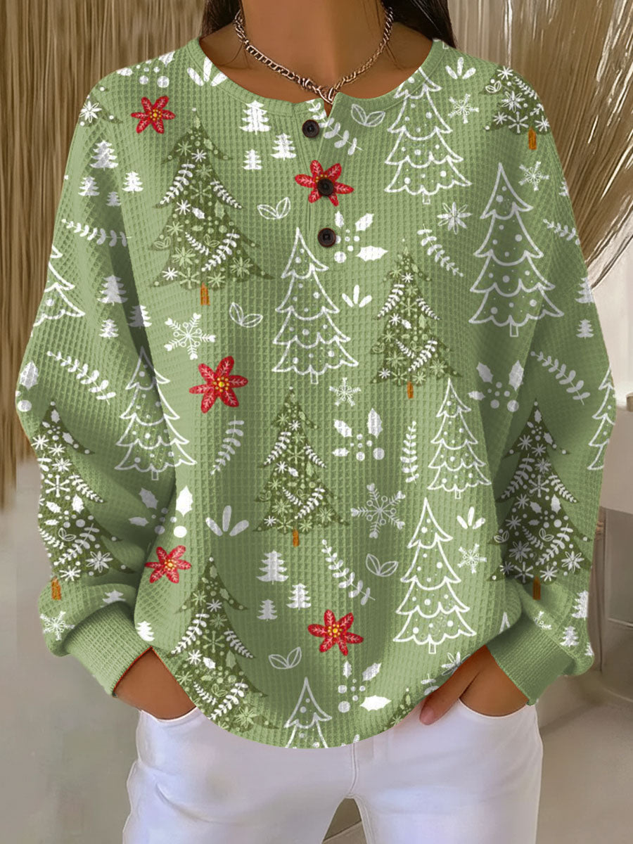 Ingrid | Jumper with Christmas Tree Motif