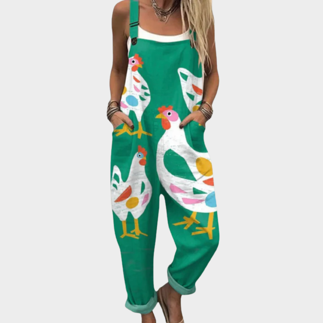 Comfortabele Bedrukte Dungaree