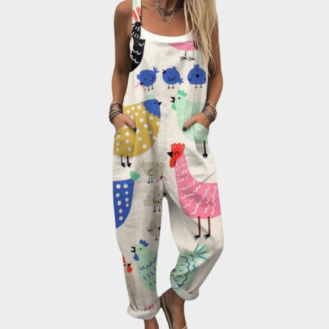 Comfortabele Gedrukte Dungaree