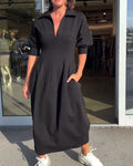 CATERINA | Midi Dress with Elegant Line and Maximum Comfort from Morning to Evening