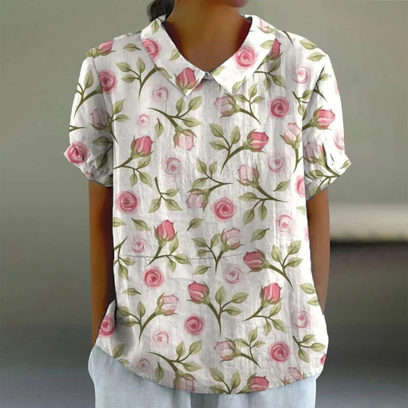 Casual Floral Print Blouse