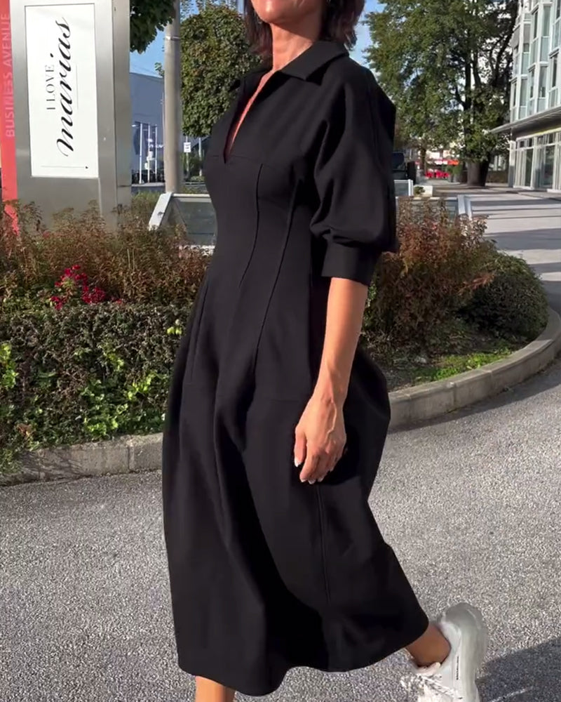 CATERINA | Midi Dress with Elegant Line and Maximum Comfort from Morning to Evening