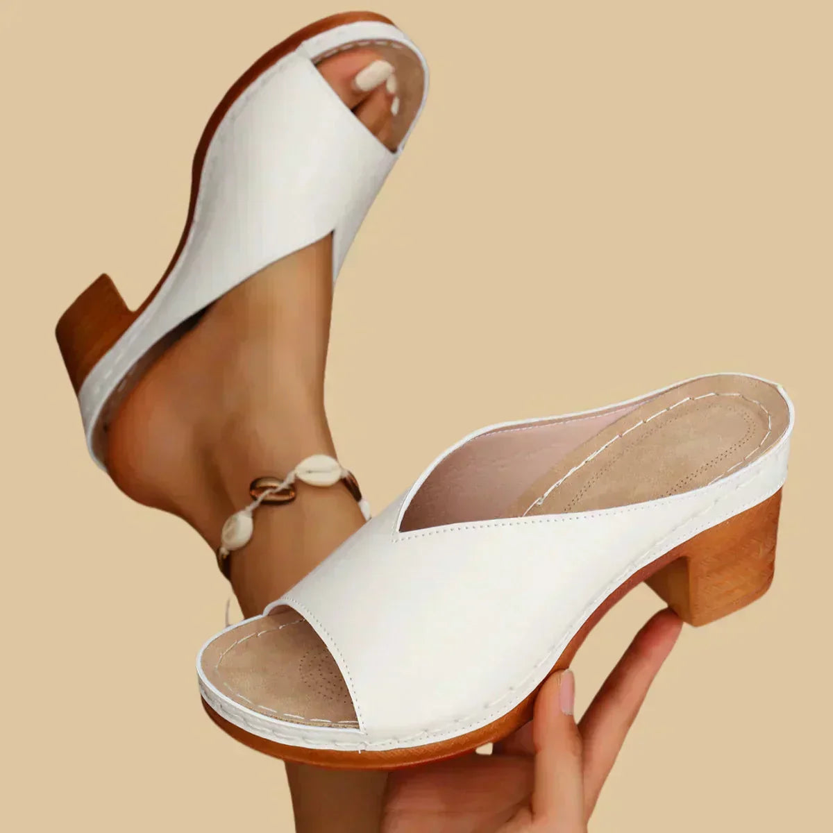 GABRIELLA | Orthopaedic Sandals with Wide Heel Elegant and Comfortable for Every Day