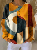 Lærke | Waffle Jumper with Geometric Pattern