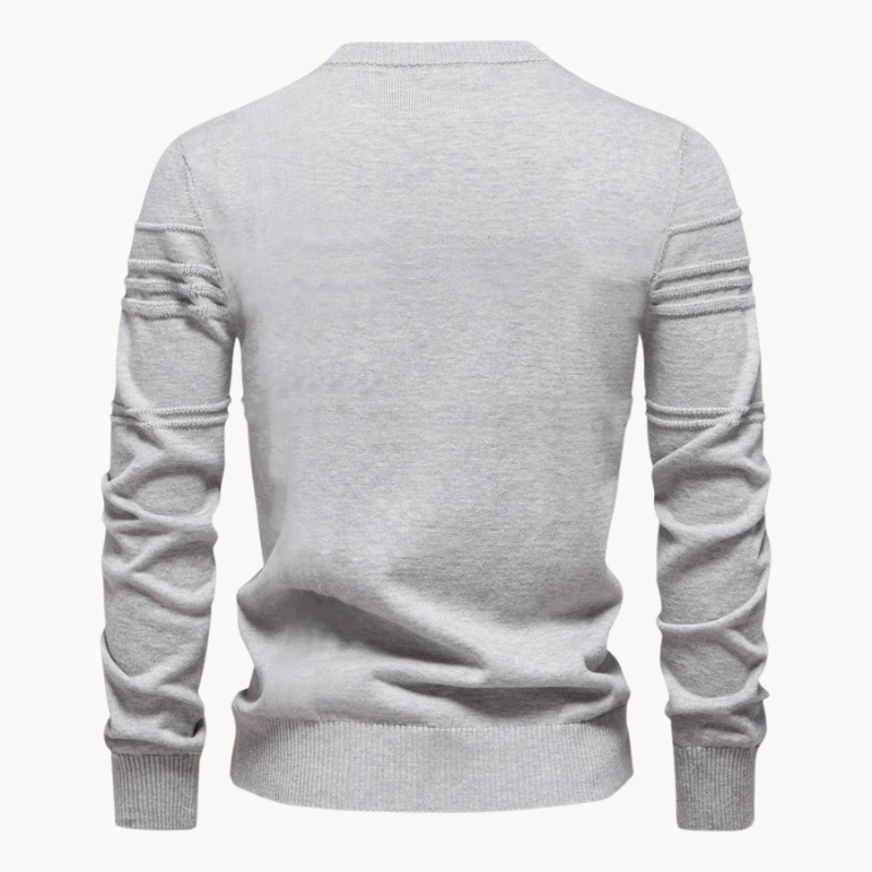 Bryson | Cotton Men's Sweater with Stripe Design