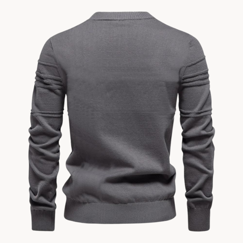 Bryson | Cotton Men's Sweater with Stripe Design