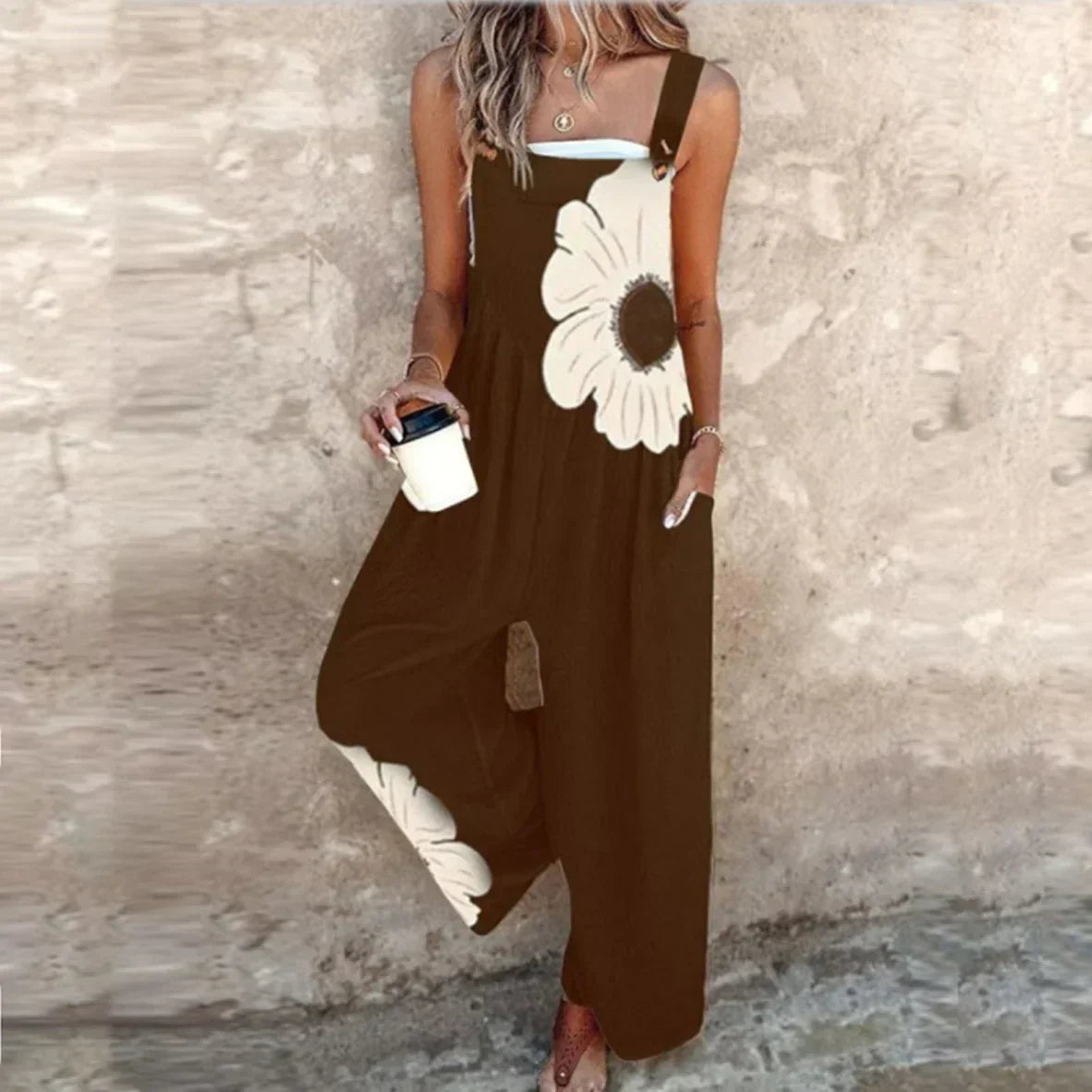 Comfortabele Bedrukte Dungaree