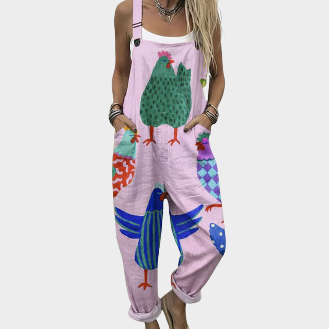 Comfortabele Gedrukte Dungaree