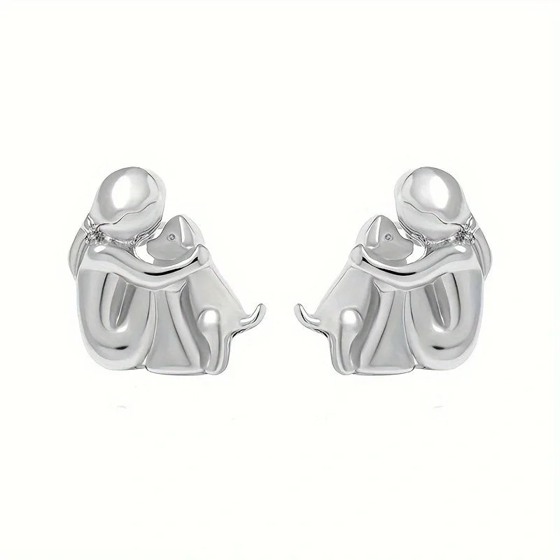 Bicolour Hugg Earrings in Silver and Gold