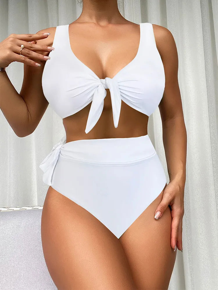 ALESSIA | High-Waisted Bikini with Tummy Control – Style and Safety at the Beach