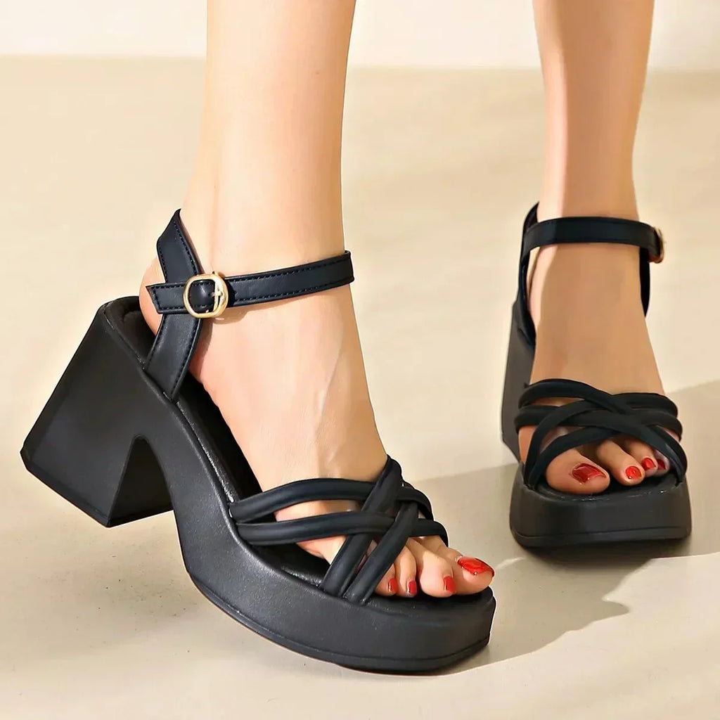 VITTORIA | Sandals with Comfortable Heels and Feminine Style for Elegant Evenings and Special Days