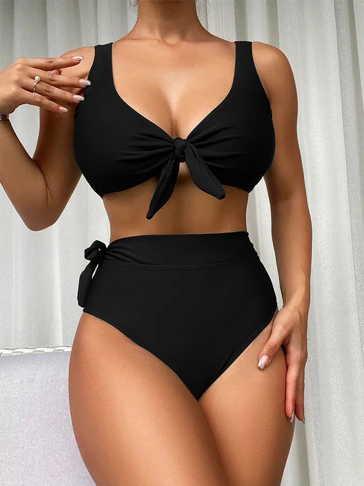 ALESSIA | High-Waisted Bikini with Tummy Control – Style and Safety at the Beach