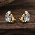 Bicolor Hugg Earrings in Silver and Gold