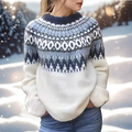 Elin – Winter Jumper with Norwegian Pattern on the Shoulders