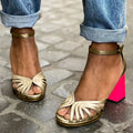 Allegra™ | Classic Sandals with Gold Strap