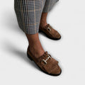 Fleur™ | Bruine Mocassins met Ronde Neus