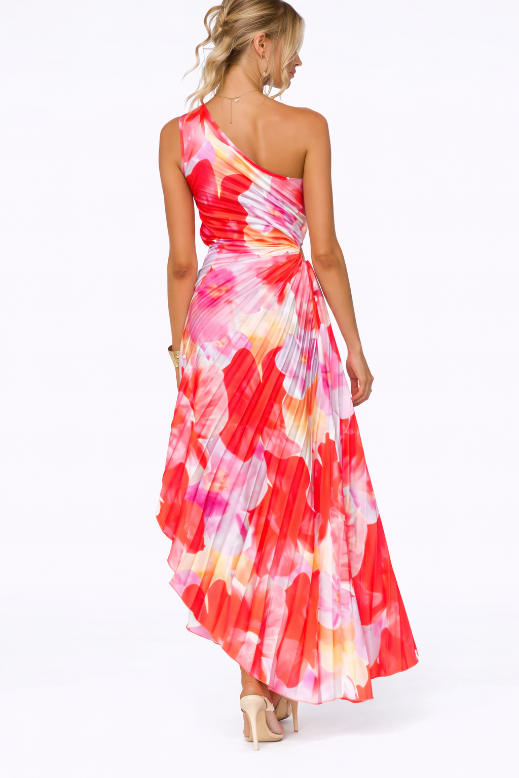 ASYMETRISCHE MAXI JURK MET PATROON