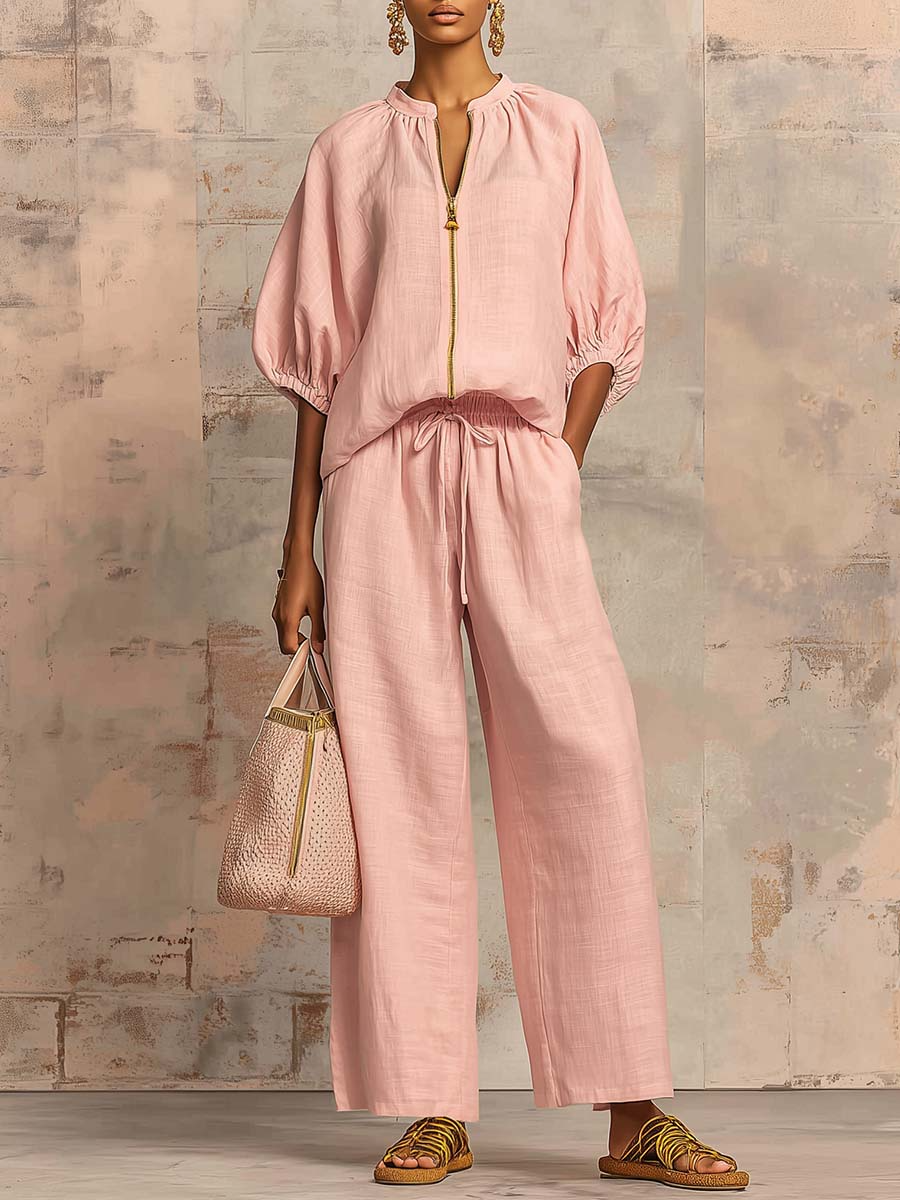 Enrichetta™ – Casual Chic Set met Blouse en Broek