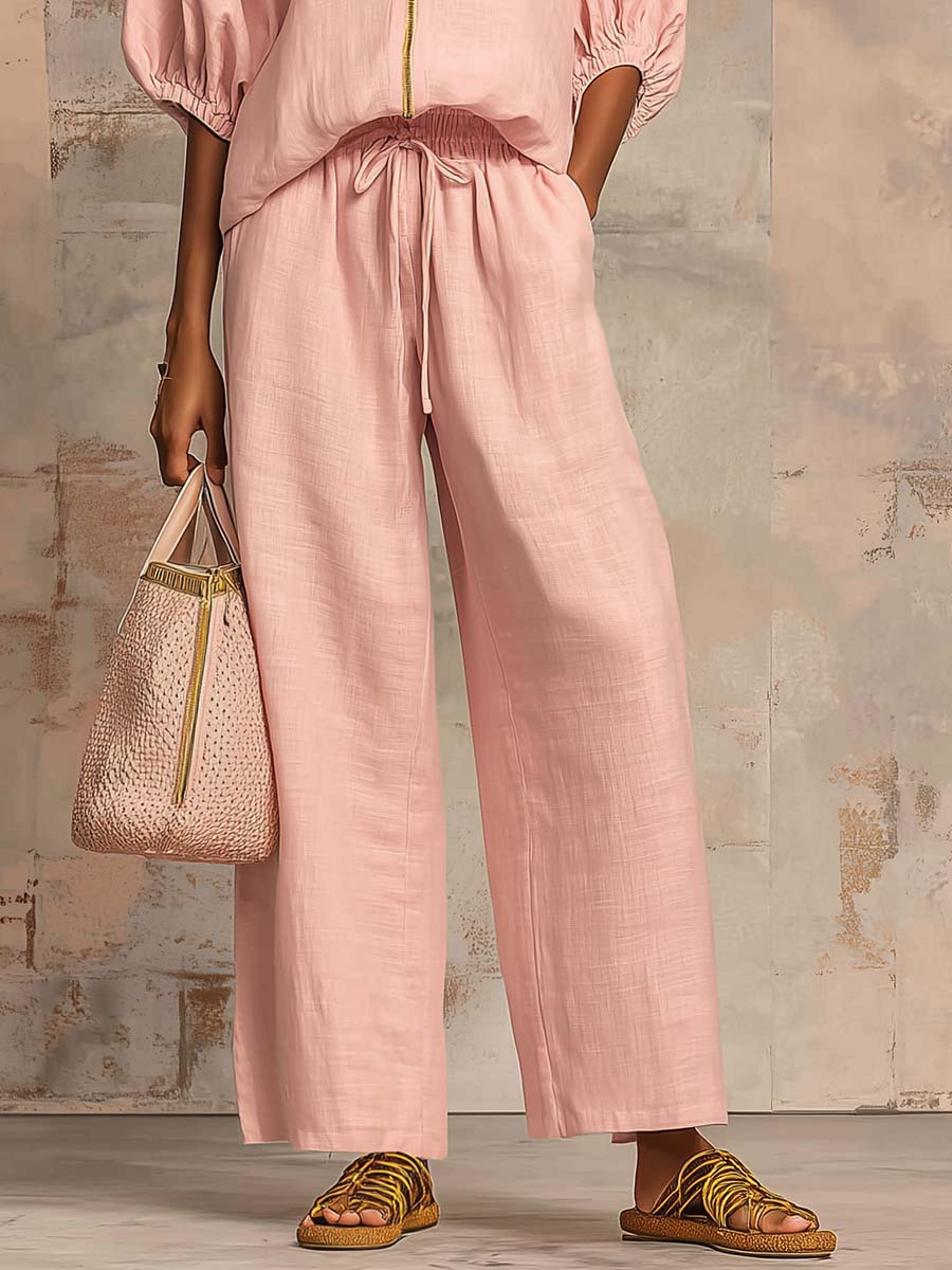 Enrichetta™ – Casual Chic Set met Blouse en Broek