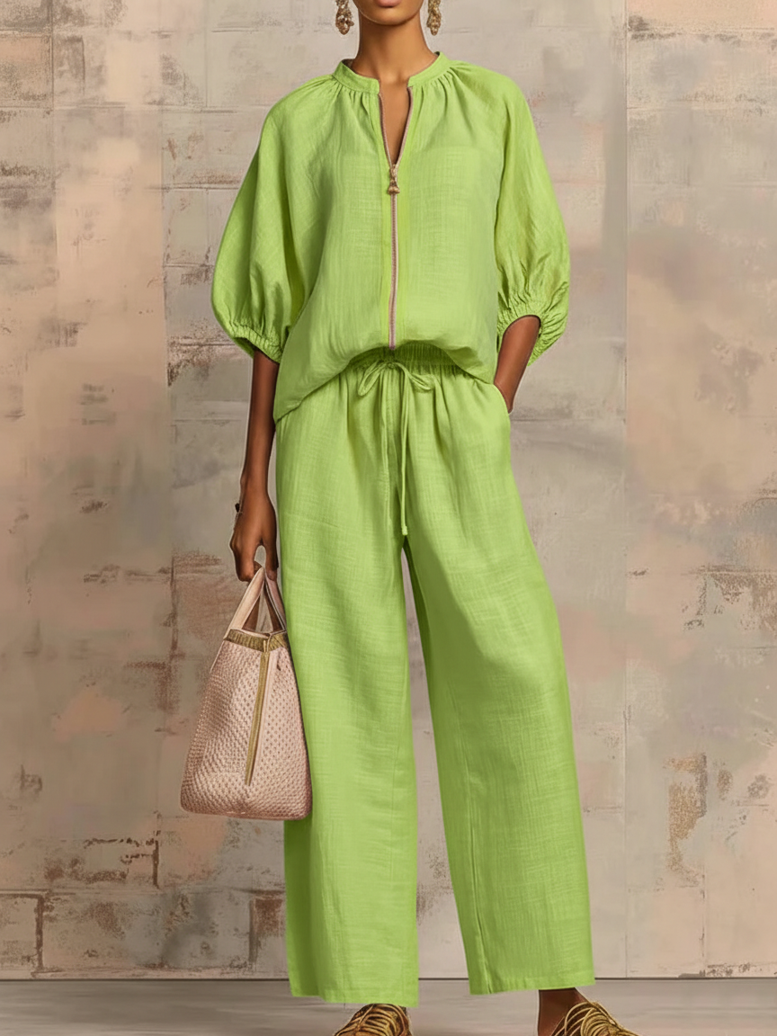 Enrichetta™ – Casual Chic Set met Blouse en Broek