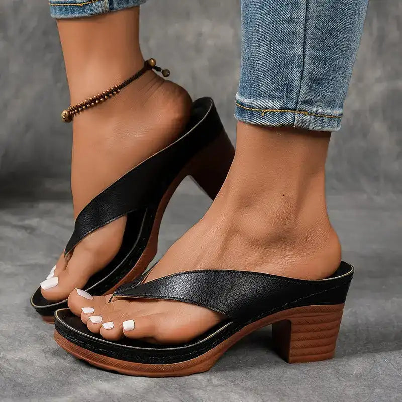 ALLEGRA | High Heeled Slippers for Natural Slimness and Elegant Summer Comfort