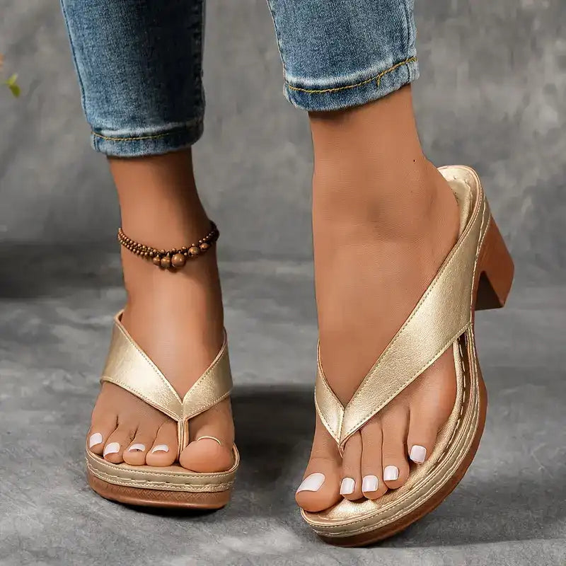 ALLEGRA | High Heeled Slippers for Natural Slimness and Elegant Summer Comfort