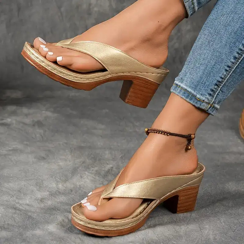 ALLEGRA | High Heeled Slippers for Natural Slimness and Elegant Summer Comfort