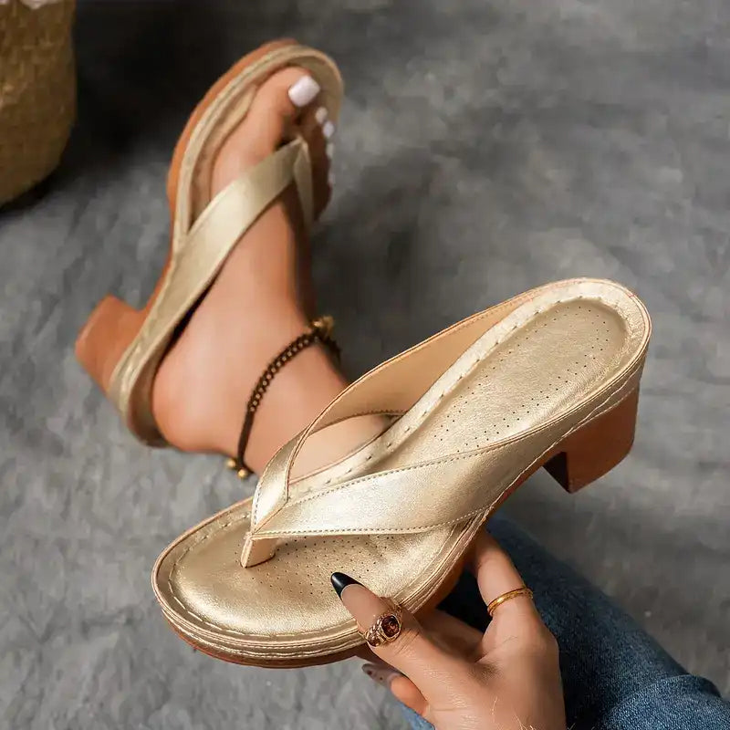 ALLEGRA | High Heeled Slippers for Natural Slimness and Elegant Summer Comfort