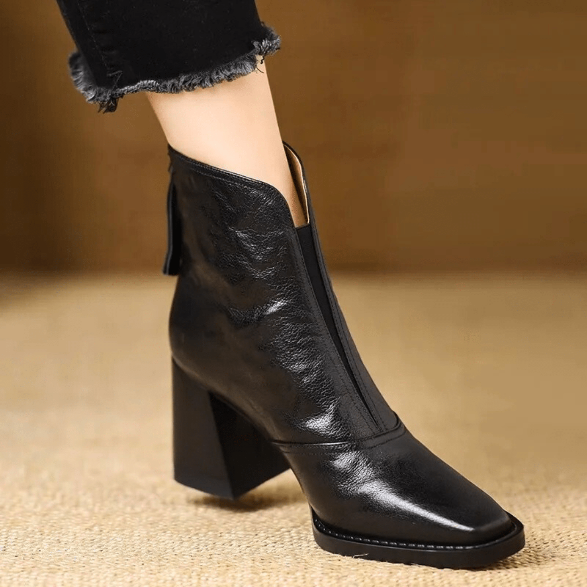 Claudia | Luxe Ankle Boots with Mid-Height Heel